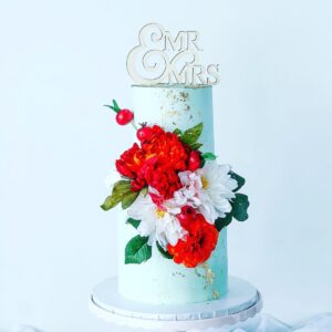 Flowery Wedding Cake